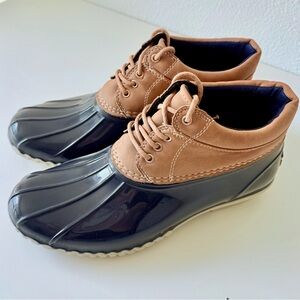 Tommy Hilfiger Women’s Duck/Rain Ankle Boots/Waterproof-Lace-Up Size 8M Navy EUC